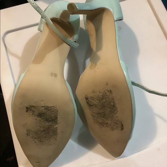 Julianne Hough Mint Heels with Ankle Straps - Picture 2 of 3